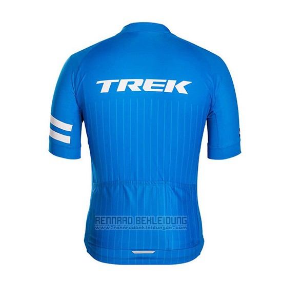 2018 Fahrradbekleidung Trek Bontrager Blau Trikot Kurzarm und Tragerhose - zum Schließen ins Bild klicken